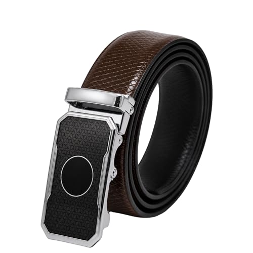 Image of THE MEN THING Mens Genuine Leather Belt | 2 in 1 Reversible (Brown & Black) (1 Pc.) - REXVA - MONTREX