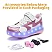 Wooowyet LED Roller Skate Shoes for Kids Boys Girls Light Up Fashion Sneakers Wheels Roller Shoes Wheeled USB Rechargealbe Pink Big Kids Size 5.5