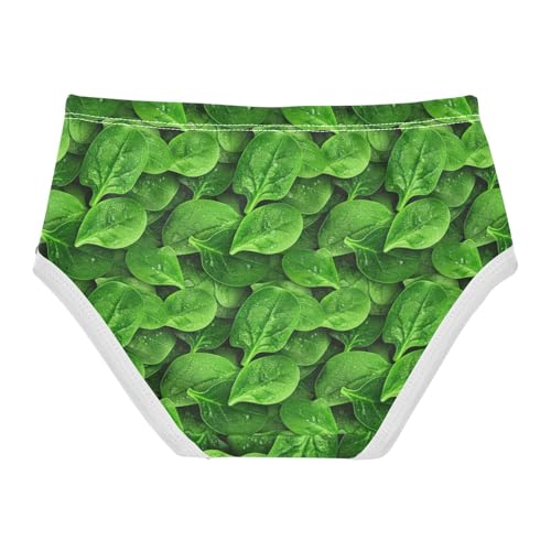 Joisal Green Spinach Leaves Panties Little Girl Girls Underwear Toddler Cotton Pattern Briefs Undies Kids 2t2