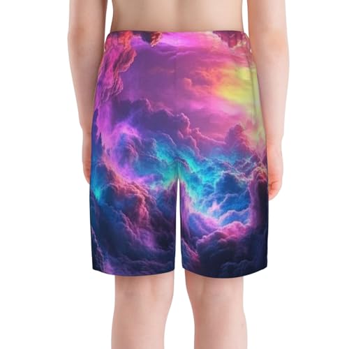 7-20t Mountain-Gold Print Teen Boys Swim Trunks Quick Dry Swimwear Bathing Suit for Big Boys Beach Swim Boards Shorts3