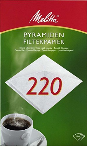 Pyramiden-Filterpapier 220 G, Weiß, 100 Stück