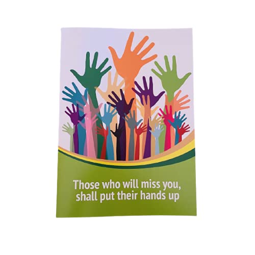 Antracita Hands Farewell Card 20x30 cm Super English Tarjeta Despedida en Ingles