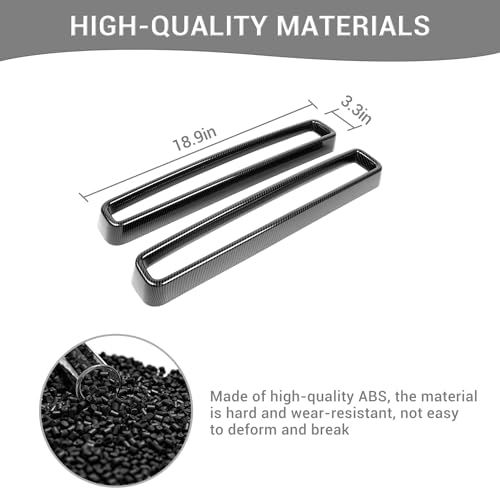 Image of for Challenger Front Grill Mesh Grille Inserts Trim Cover for Dodge Challenger 2015-2023 Black Carbon Fiber Grain Exterior Accessories 2pcs