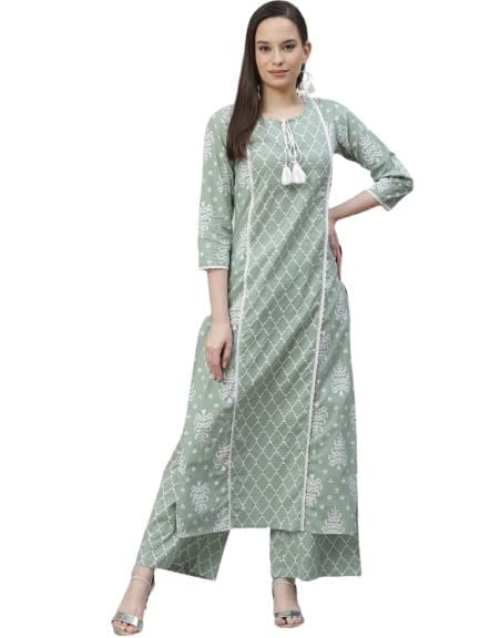 Image of Women's Rayon Straight Kurta Pant with Dupatta Set (Black)