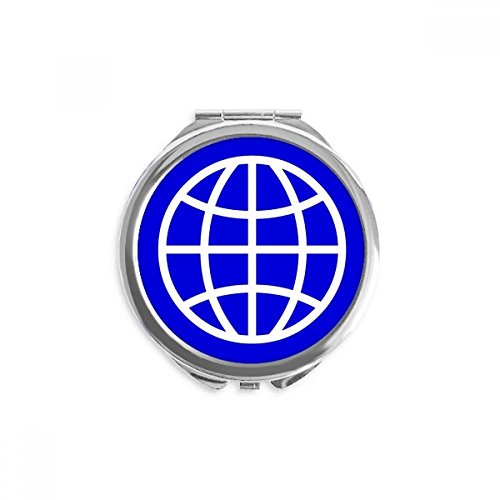 Miroir rond maquillage bleu terre carré un design géométrique aux finitions soignées