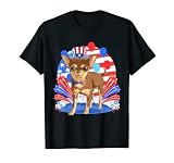 Tête de pomme pour chihuahua Merica 4 juillet Drapeau américain T-Shirt