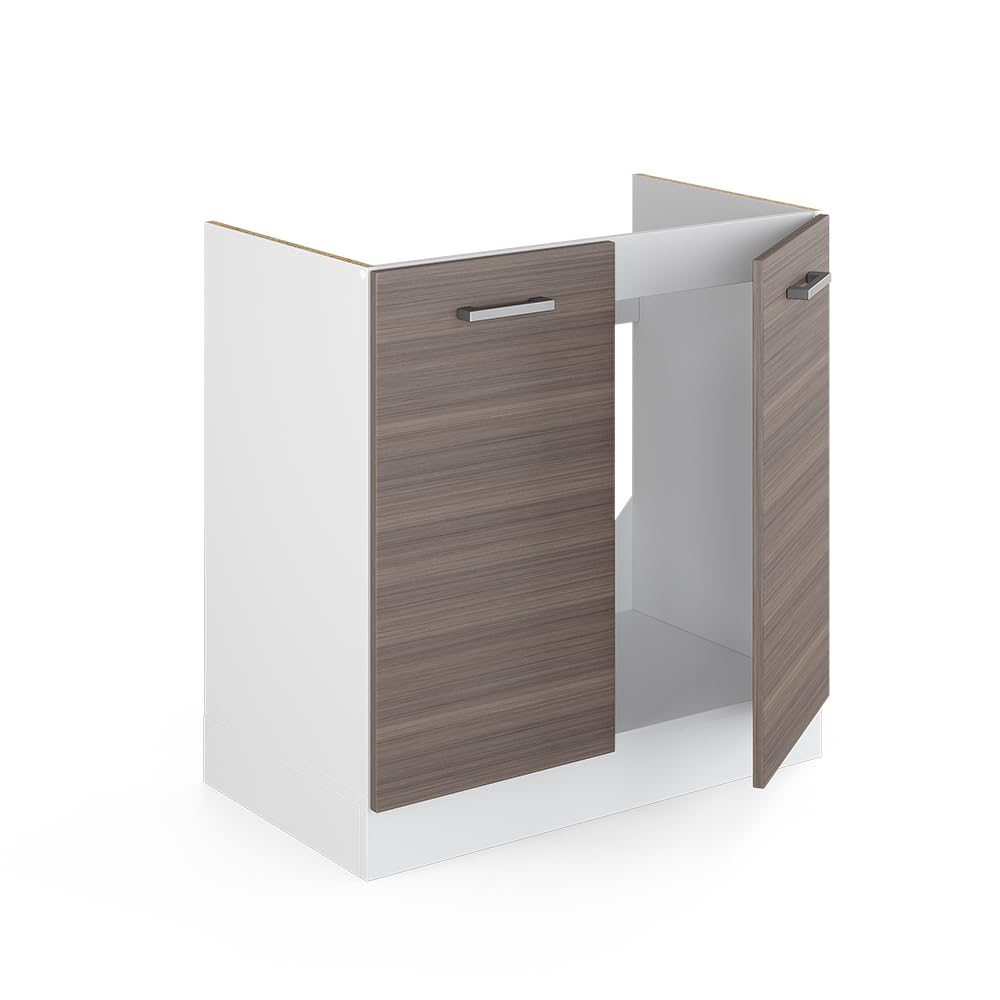 Vicco Mobile lavello cucina R-Line, Grigio nobile, 80 cm | senza piano di lavoro, per la libera combinazione all'interno di sistemi cucina modulari