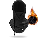 Winter Skimütze Thermomaske, Arctic Fleece Stirnband, Kapuzenschal, Wind- Und Kältedichtes Integriertes Fleece Stirnbandmütze Damen, Mütze Herren, Mütze, Wintermütze Herren, Mütze Damen Winter