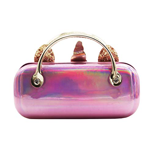 Women Kids Girls Boys Hologram Eyeglass Case Glasses Pouch Hologram Dazzling Sparkle Glitter Hard Shell With Handle #TOP2