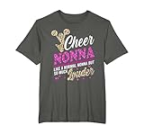 Cheer Nonna Biggest Fan Leopard Print and Pom Pom T-Shirt, Men's Big and Tall, Asphalt Grey, 4X Tall