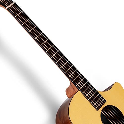 Enya Guitare acoustique 41″ pour adulte Full Size GA Cutaway Acustica avec kit d’accordeur, sangle, gigbag, médiators, clé de réglage, chiffon de nettoyage, capodastre et cordes - Les Beatles, Paul McCartney, John Lennon, RIngo Starr, George Harrison Enya Guitare acoustique 41" pour adulte Full Size GA Cutaway Acustica avec kit d'accordeur, sangle, gigbag, médiators, clé de réglage, chiffon de nettoyage, capodastre et cordes – Image 6