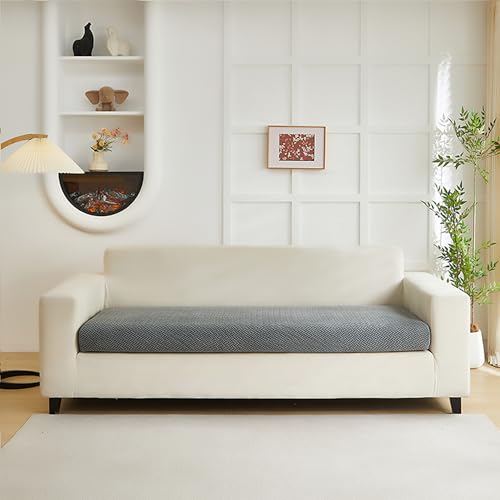 Yoovat Couch Cushion Covers for Sofa Couch Covers Wear-Resistant Universal Sofa Cover Washable Stretch for Sectional Slipcovers (Texture-Gray,Large Triple Seat Cover) by Yoovat - Used condition - US$20.17