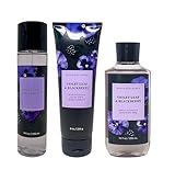 Generic Bath and Body Work Violet Leaf & Blackberry - Trio Gift Set - Fragrance Mist, Body Cream and Shower Gel