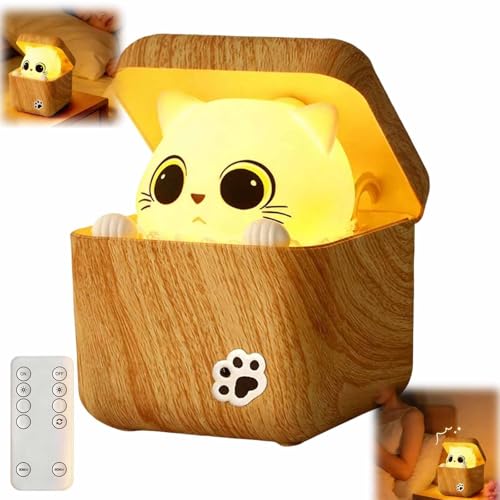 Cat Lamp Cowardly Meow Peekaboo Atmosphere Fun Night Light, Cute