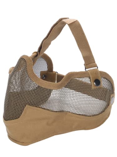 Zakya サバゲー マスク フェイスガード フェイスマスク 顔面 頬 顎 耳保護付き 曇らない メッシュマスク サバゲー装備