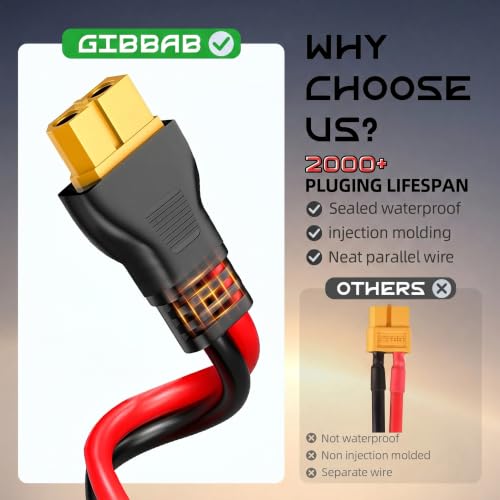 Cable XT60 a Anderson 10 AWG de 20 pies para batería de vehículo RC y estación de energía 3