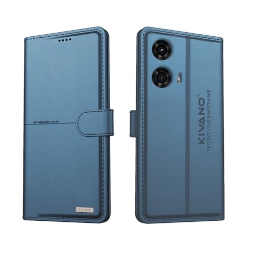 Image of Compatible with Motorola G34 5G / Motorola G45 5G Flip Cover | Leather Finish | Inside Pockets & Inbuilt Stand | Shockproof Wallet Style Magnetic Closure Back Cover Case