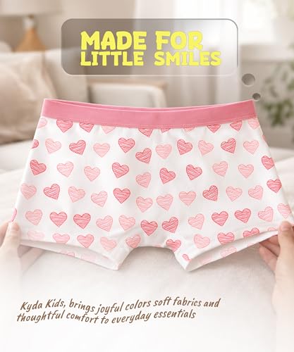 Image of KYDA KIDS Girls Premium Lycra Cotton Printed Panties Soft Waistband Regular Fit Trunks Breathable Daily Innerwear Multicolor Ages 2 to 14 Yr | Pack of 3
