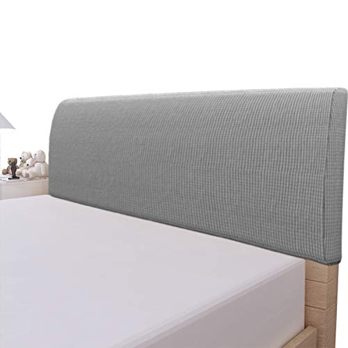 Easy-Going King Headboard Slipcover, Dustproof Jacquard Cover, Light Gray