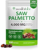Saw Palmetto 4000mg | Standardized to 85% Fatty Acids | With Pumpkin Seed, Stinging Nettle, Reishi & More | Non-GMO | Gluten, Dairy & Egg Free | 300 Softgels
