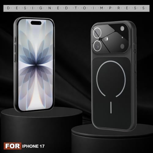 Image of SHINESTAR iPhone 17 Case - Premium Shockproof Protective Cover, Wireless Charging Compatible, Slim & Durable Luxury Back Cover with Camera Protection (Black)