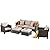 ovios Patio Furniture Set, 5 Pieces Outdoor Wicker Rattan Sofa Couch with Chairs, Ottomans and Comfy Cushions, All Weather High Back Conversation Set Garden Backyard, Beige