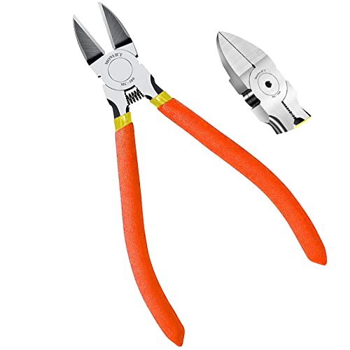 Monvict Wire Cutters, 6 Inch Precision Flush Side Cutters With Longer Cutting Edge Ultra Sharp & Powerful Heavy Duty Pliers, Ideal For Cables, Wires, Zip Ties, Electrical & Any Clean Cut Needs #TOP5