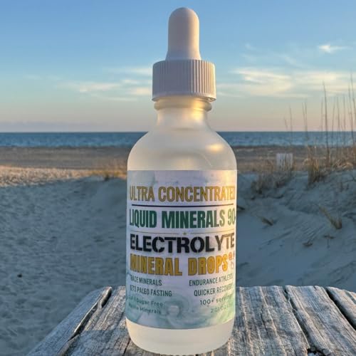Baja Liquid Electrolytes | Ultra-Concentrated Drops (2 oz) -Natural Organic Non GMO | 100 Servings- Keto Vegan Paleo GLP 1- BAHA Minerals w- Magnesium Potassium (2oz Glass Dropper)