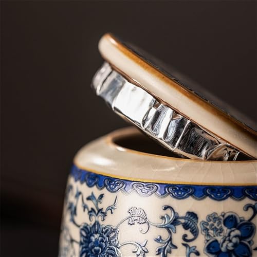 Bote de té de cerámica artesanal, un tarro decorativo de alta calidad 4