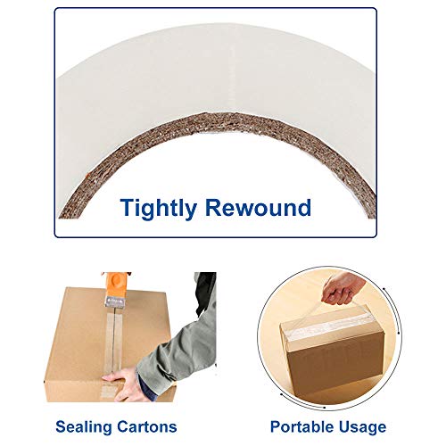 P Perfectape PTCL Heavy Duty Packing Tape 6 Rolls, Total 360Y, Clear, 2.7 Mil, 1.88 Inch X 60 Yards, Ultra Strong, Refill thumb #2