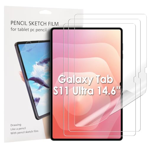 WD&CD 3 Pack Screen Protector Compatible with Samsung Galaxy Tab S11 Ultra 14.6 /S10 Ultra/ S9 Ultra/ S8 Ultra Soft clear Screen Protector Anti-Fingerprint
