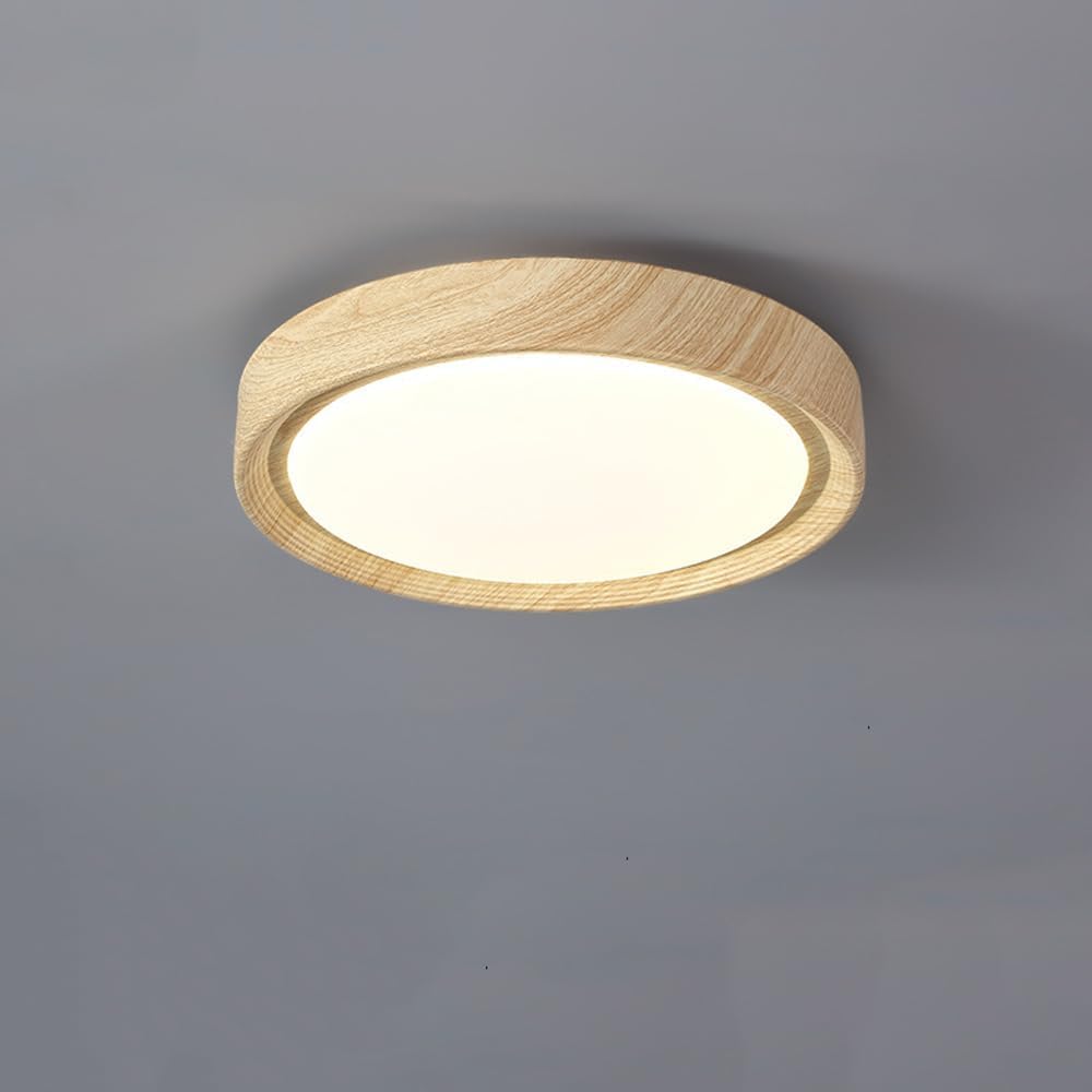 WZZQZR Dimmable Recessed Ceiling Light Round Metal Iron Body Fixture(Natural,Large)