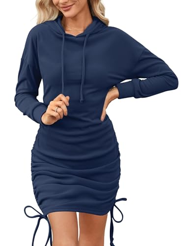 Hoodie Vestito Manica Lunga Abito Felpa