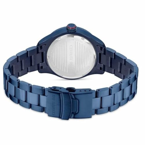 Image of Cerruti Cedonio with Quartz Three Hands Date (Hour, Minute, Seccond & Date) Grey Dial Blue Stainless Steel Strap Watch for Men - CECIWGH2113704W