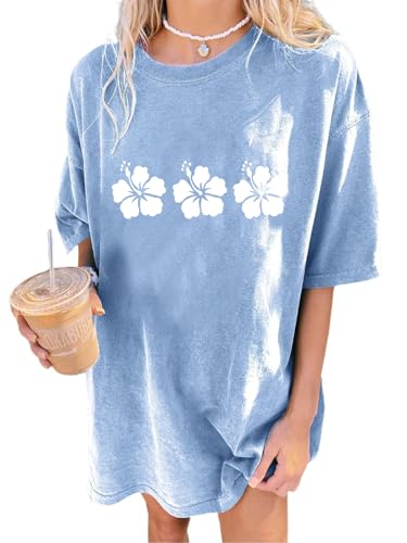 Image of Remidoo Oversized Graphic Tshirts for Women Casual Loose Fit Short Sleeve Tee
