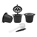 LVTONG Filtro de café 1 / 3PCS Filtros de cápsula de café Reutilizables Recargables para nespresso Coffee Máquina de café Captura de Cuchara de Cepillo Cesta de Filtro Original café de Filtro