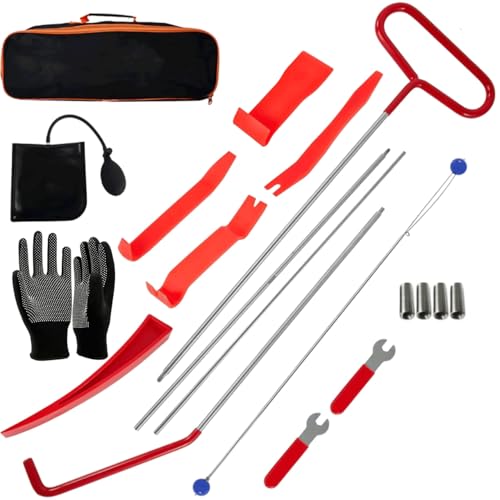 HIGH & SKY Car Tool Kit – Solid Steel Rod 68 Inch with Air Wedge & Pump | Multipurpose Car Repair Tool Kit for Vehicles, Home & Garage Use