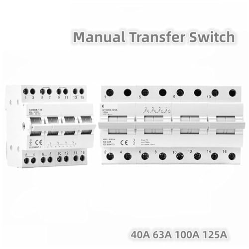 Interruptor de conmutación manual GYHO8 4P 125A para doble potencia 3