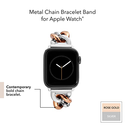 Image of Anne Klein Fashion Chain Bracelet for Apple Watch, Secure, Adjustable, Apple Watch Replacement Band, Fits Most Wrists