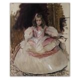 LHHJF LJHFA Póster De Moda De Joaquín Sorolla《Maria Figuero, la chica》Arte De Pared Joaquín Sorolla Pintura De Lienzo E Impresiones Decoración Del Hogar Cuadro 50x70cm Sin Marco