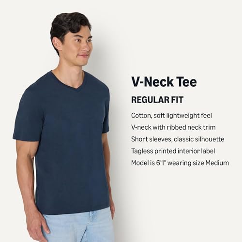 Image of Amazon Essentials Men's Regular-Fit Short-Sleeve T-Shirt, Pack of 6