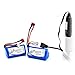 elxjar (2-Pack) 11.1V 1500mAh 3S Li-ion Battery with T Plug and 3S USB Balance Charger for R608 2104 210E 200E Brushless High Speed RC Speedboat Electric Tumbler Toy Boat
