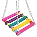 Hemobllo 2pcs Colorful Hanging Swing Toy Beads and Bell for Parrots Parakeets and Cockatiels Educational Bird Perch Stand for Fun and Exercise Random Colors