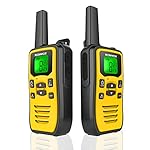 KOMVOX Walkie Talkie Profesional USB Recargable, W...: Mantente conectado con facilidad: Estos walkie talkies ofrecen 16 canales preestablecidos y exploración de canales para una conectividad sencilla. La llamativa placa frontal amarilla mejora la visibilidad, asegurando que puedas localizar rápidamente ...