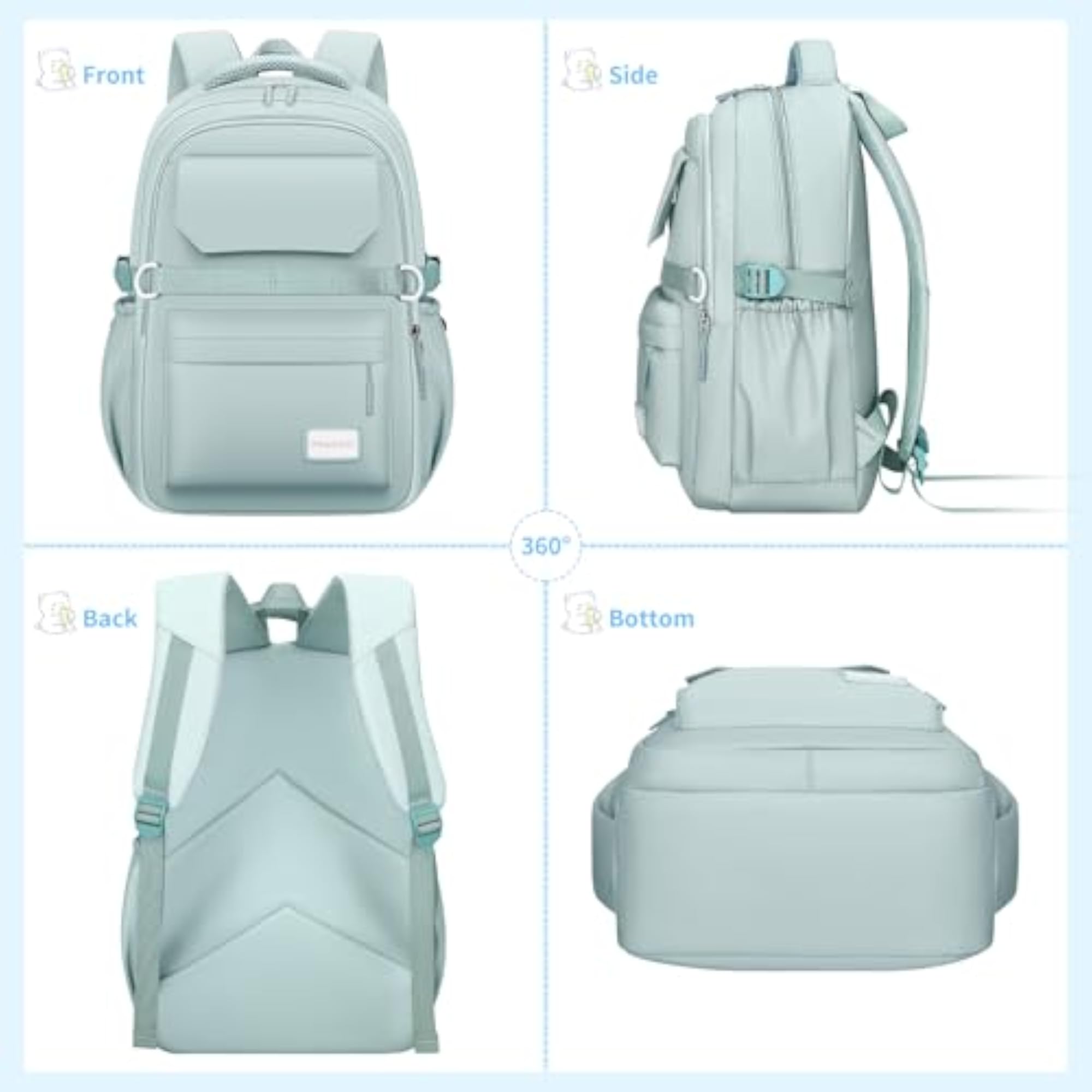 Kids School Backpack for Teens Girls, Lightweight Aesthetic