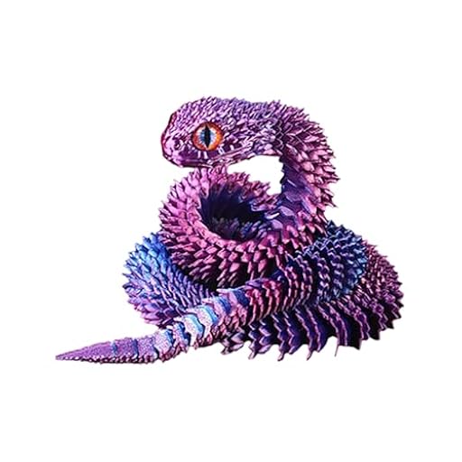 Juguete De Serpiente Articulado: Modelo De Serpiente Flexible Impreso En 3D, Figura Coleccionable De Escritorio Realista, De Animal Móvil | Regalo Creativo Para Niñas, Niños Y Adultos, Exhibici | Ya disponible en tu tienda friki favorita! En mundofriki.es!