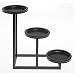 HUBERTÂ® 3-Tier Medium Round Bowl Holder Black - 6