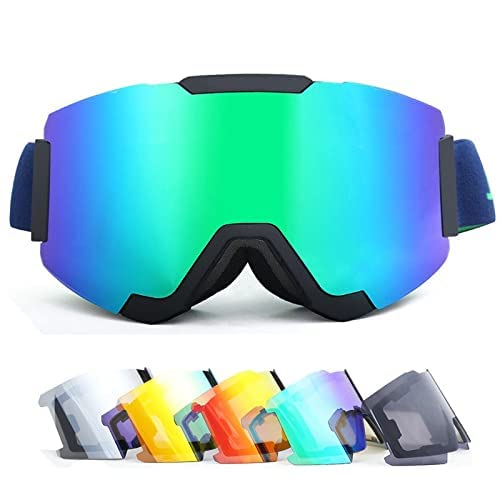 BATLAM Lunettes de Ski Anti-buée Haute définition Lunettes de motoneige d'hiver Sports de Plein air Lunettes de Ski de Patinage (Couleur : E, Taille : Taille Unique) (E One Size)