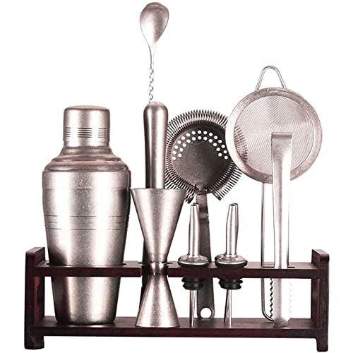Set de coctelera Bartender 7 piezas con soporte bambú miniatura 1