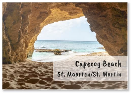 The Natural Caves at Cupecoy Beach on The Beautiful Island of St.maarten/st., Design 2, Fridge Magnet